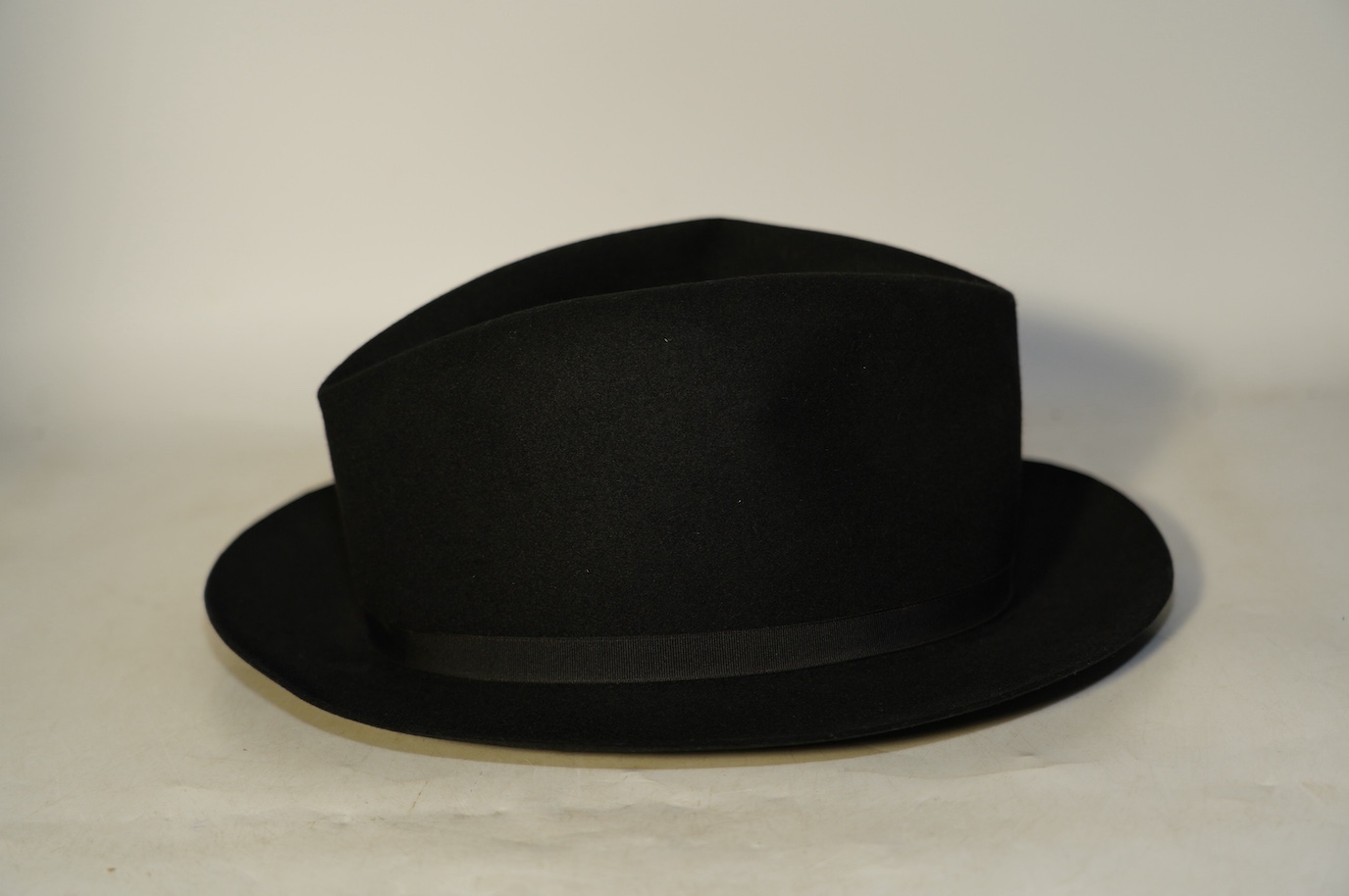 A gentleman's Lock & Sons black felt hat, size 7 1/4